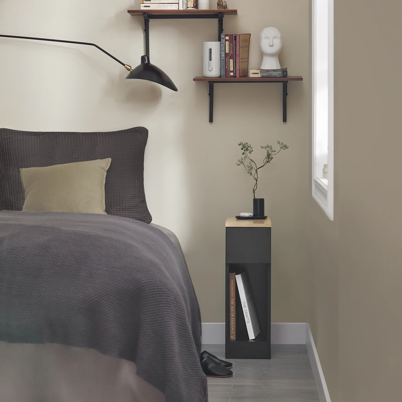 SoBuy Nachttisch 2er-Set mit Schublade (FBT111) – Bild 11