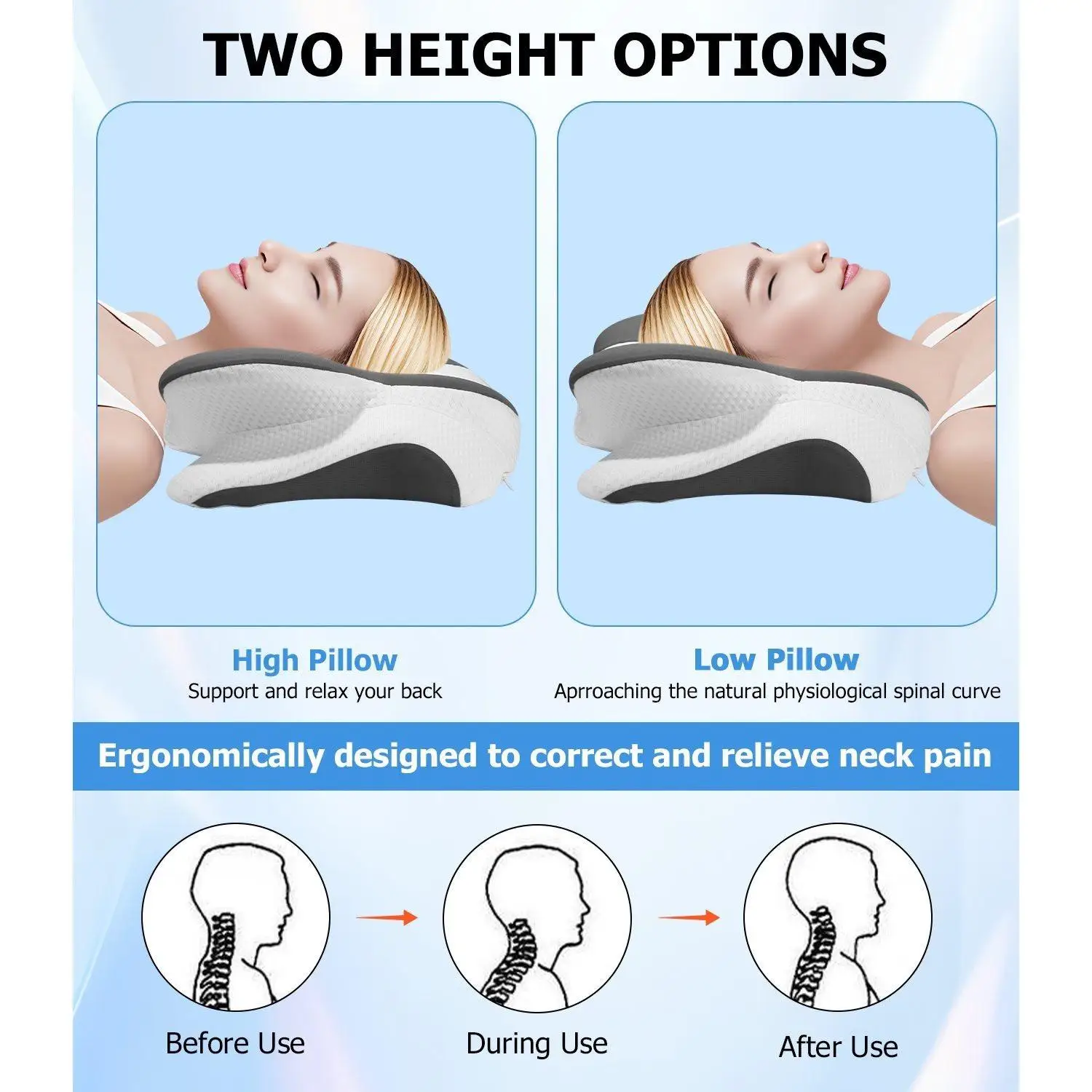 Nackenkissen aus Memory-Schaum, ergonomisch – Bild 7