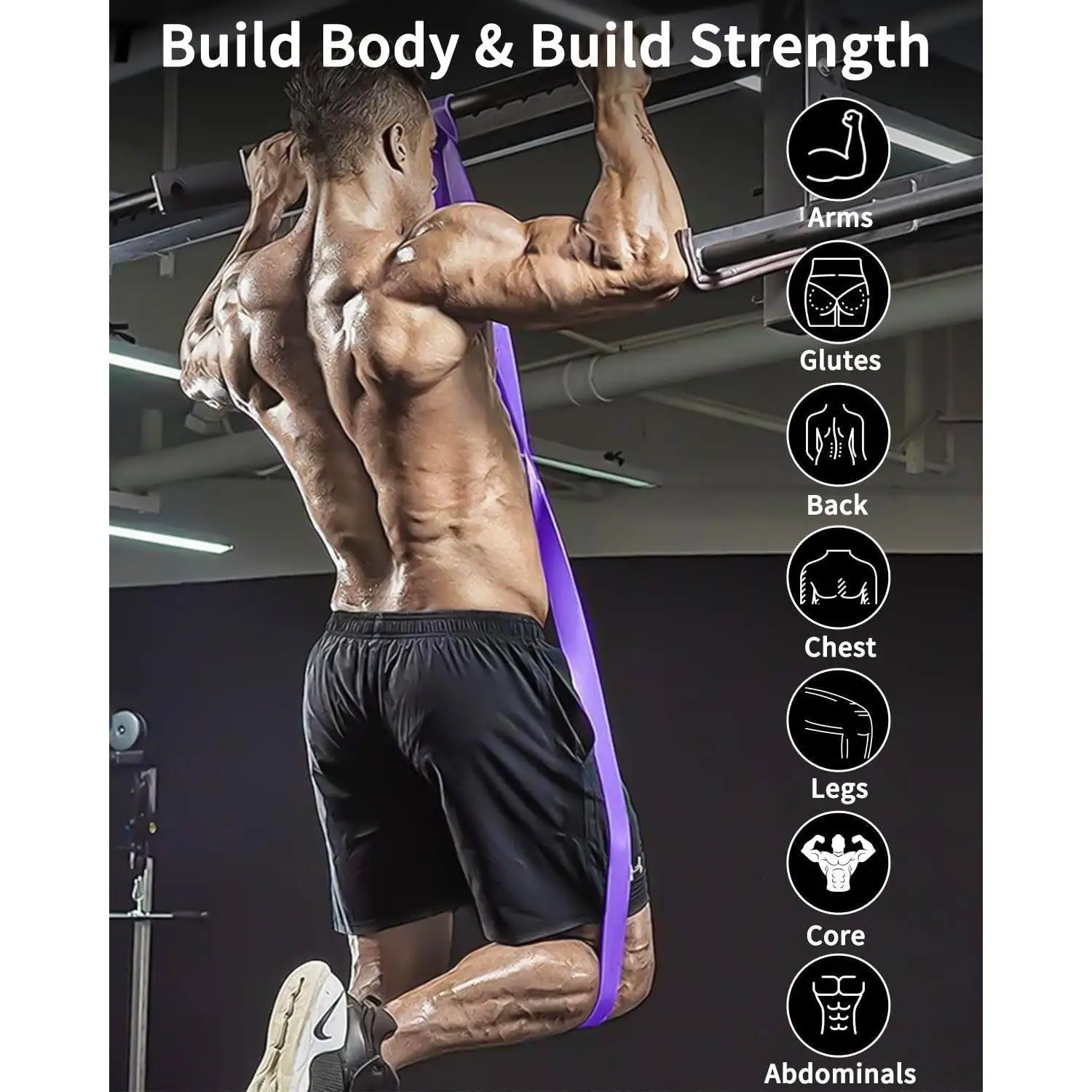Fitnessbänder-Set aus TPE, 4 Stück – Bild 4