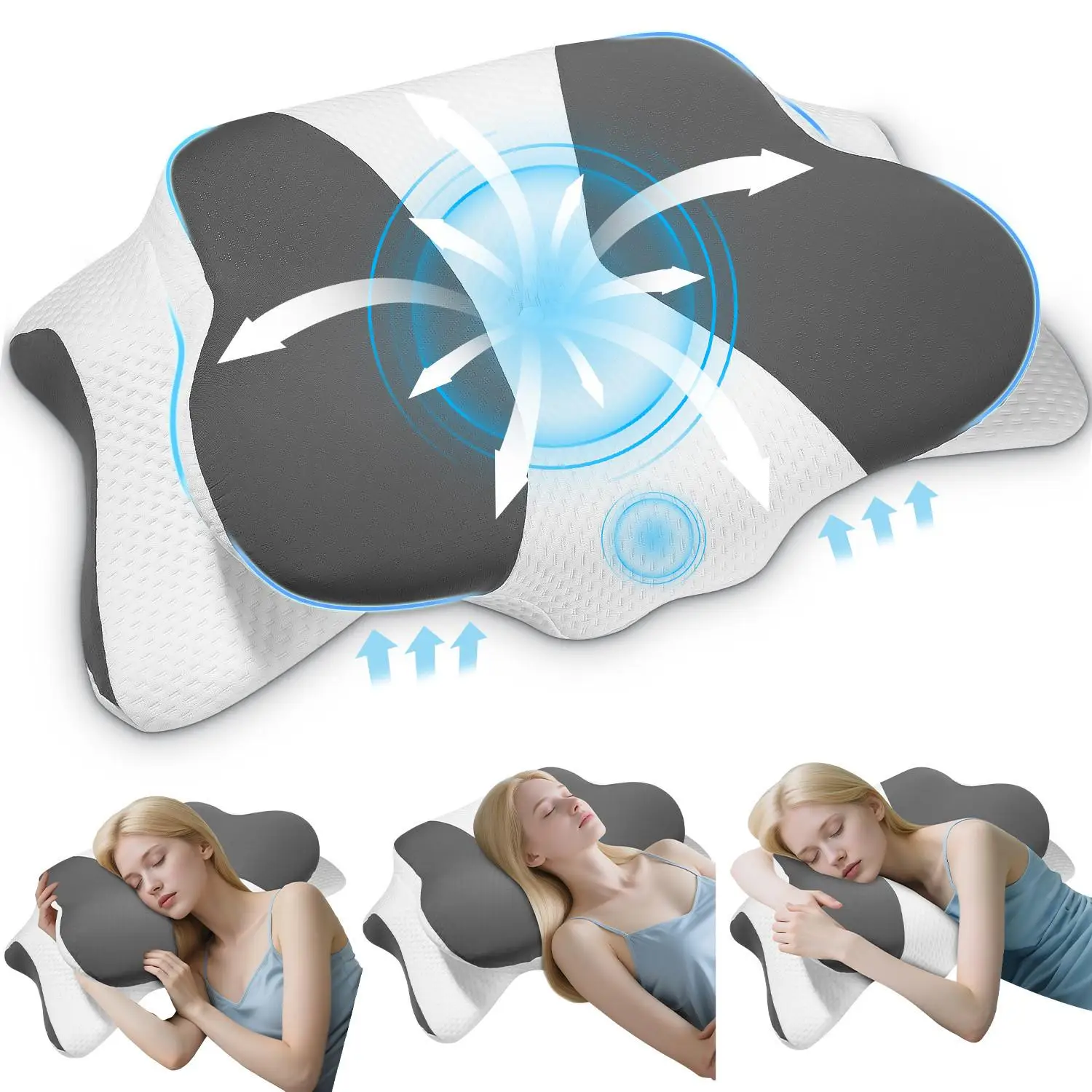 Nackenkissen aus Memory-Schaum, ergonomisch