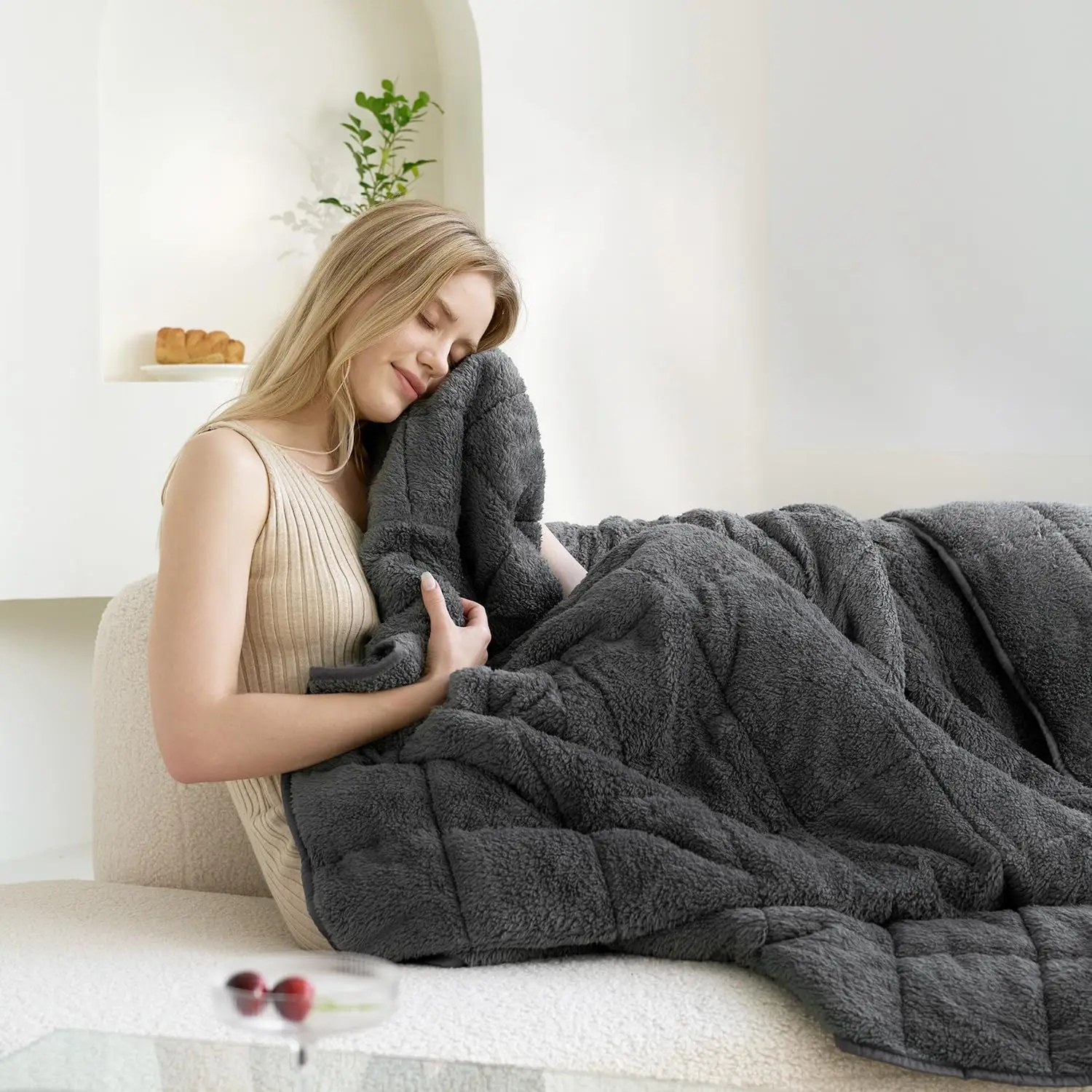 Good Nite Gewichtsdecke 8 kg für Erwachsene, grau – Bild 6