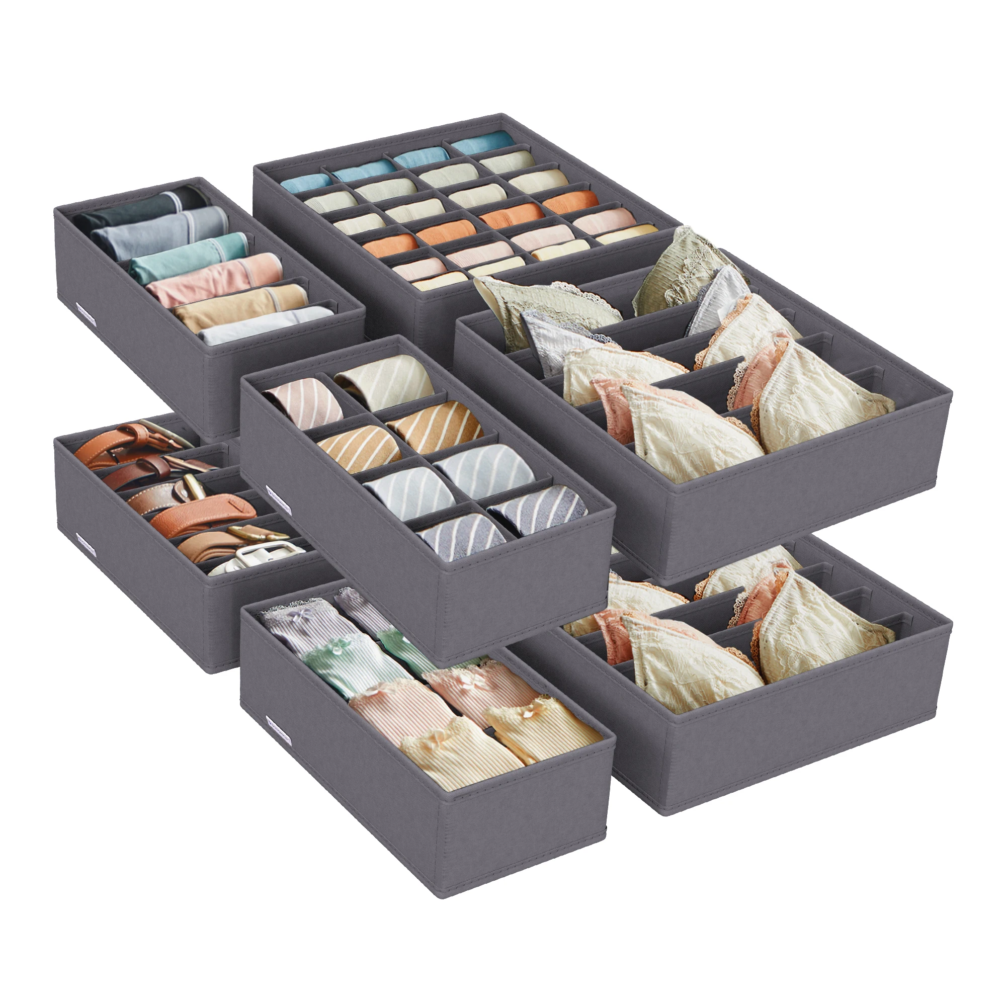 SONGMICS Schubladen-Organizer 8er-Set für Unterwäsche, Socken & Co. – Bild 2