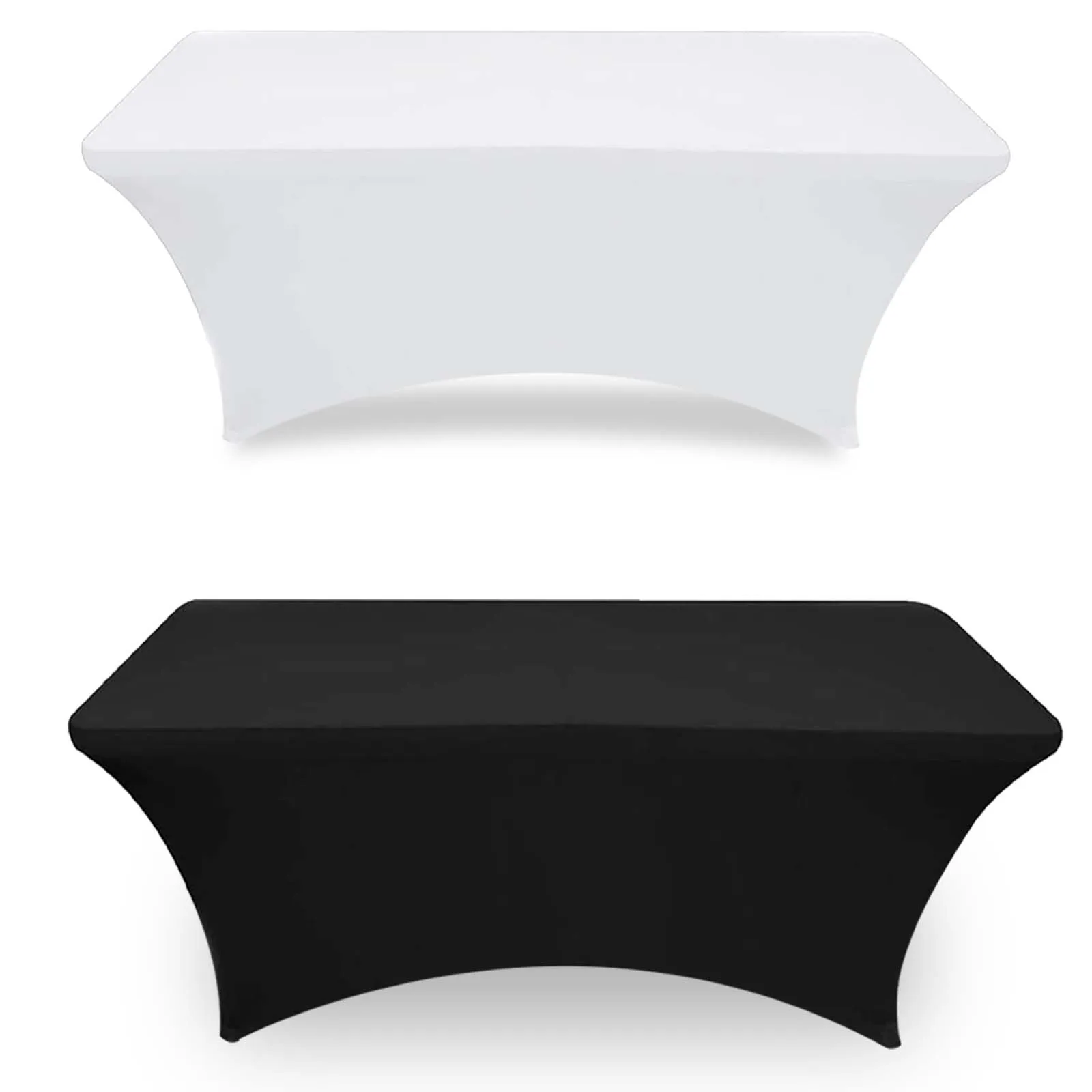 Stretch-Tischhusse schwarz für Klapptische (1,2 oder 1,8 m)