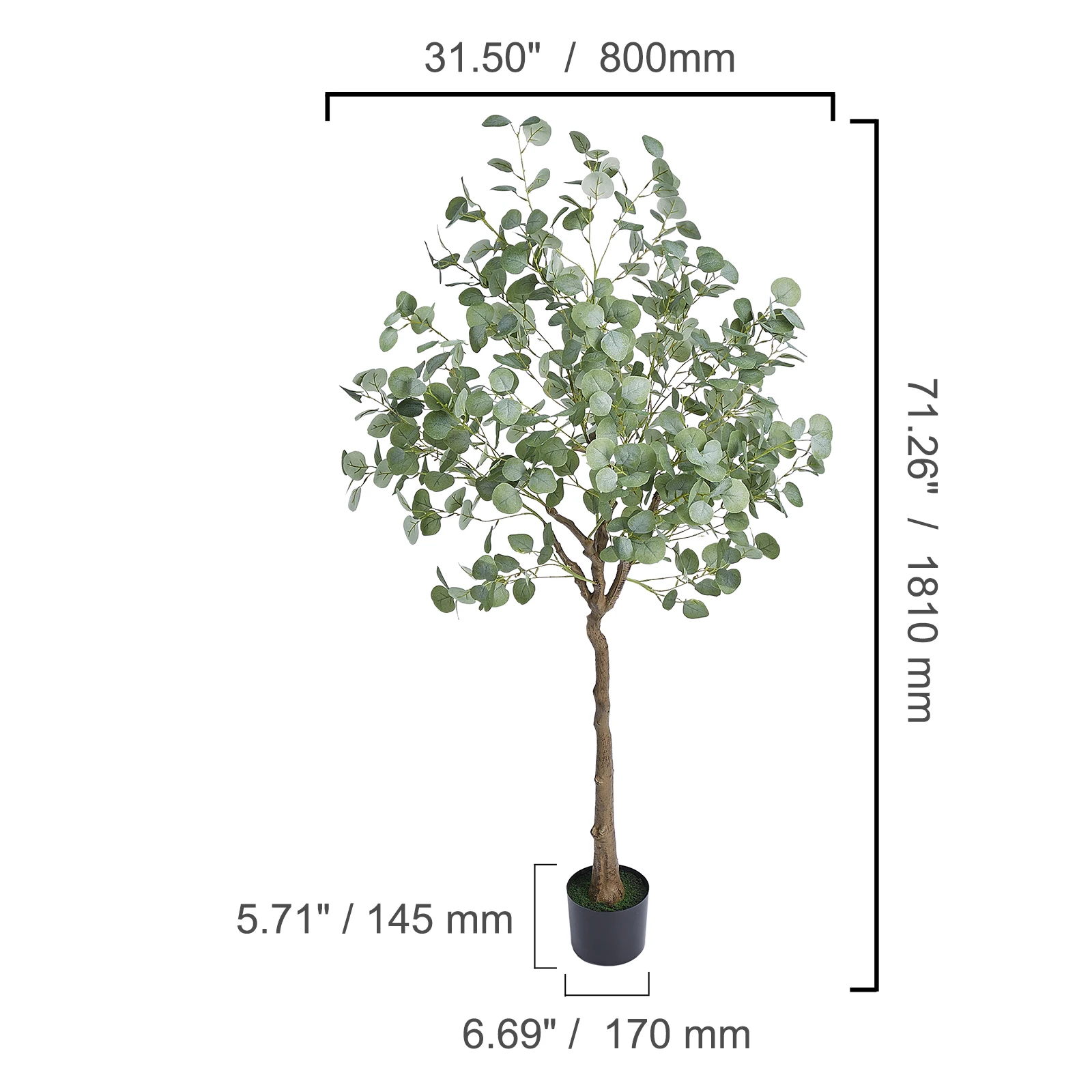 SucceBuy künstlicher Olivenbaum, 120 bis 180 cm hoch – Bild 7