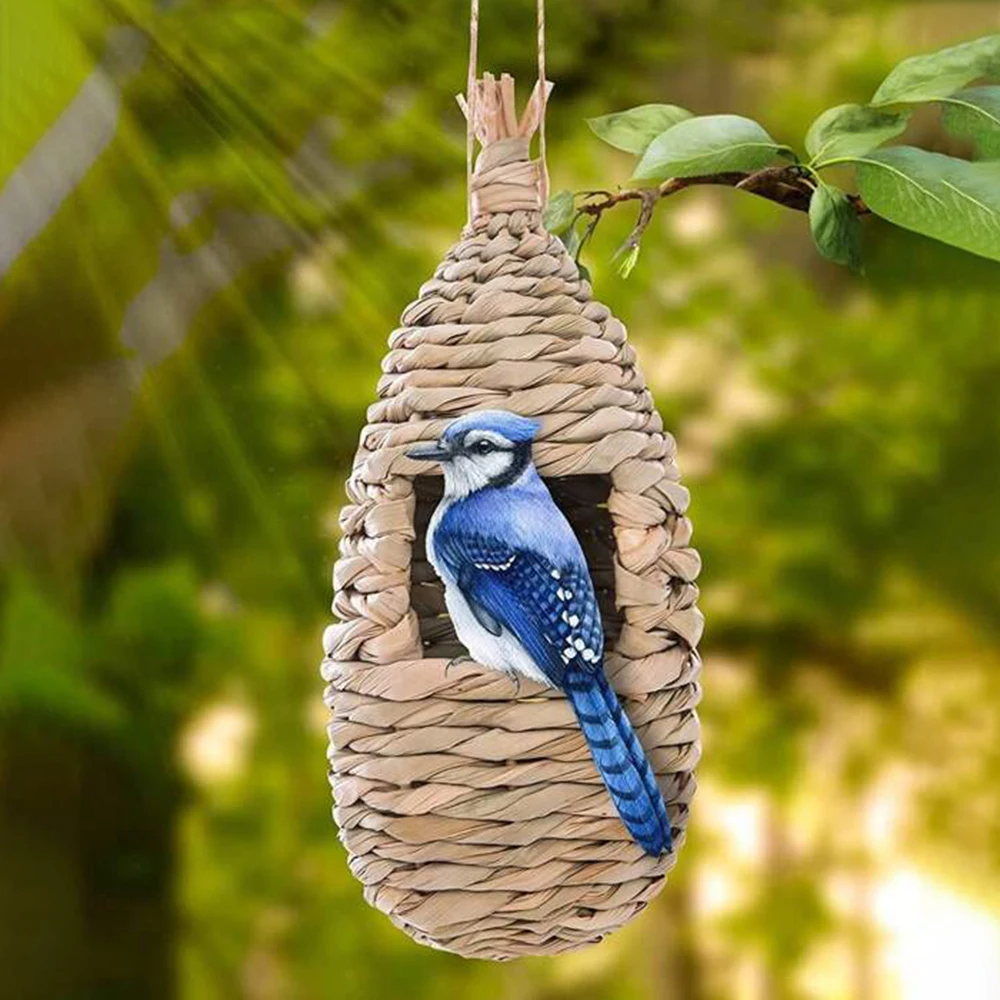 Handgeflochtenes Vogelhaus zur Deko – Bild 4