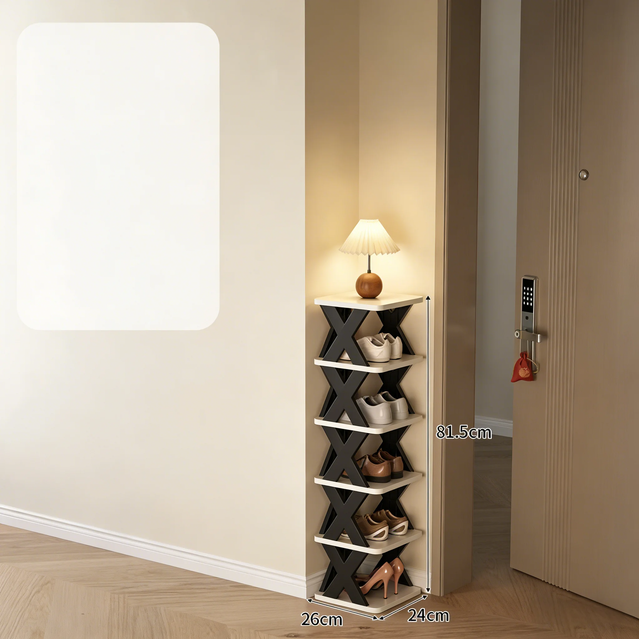 Platzsparendes Eck-Schuhregal mit 6 oder 9 Ebenen – Bild 11