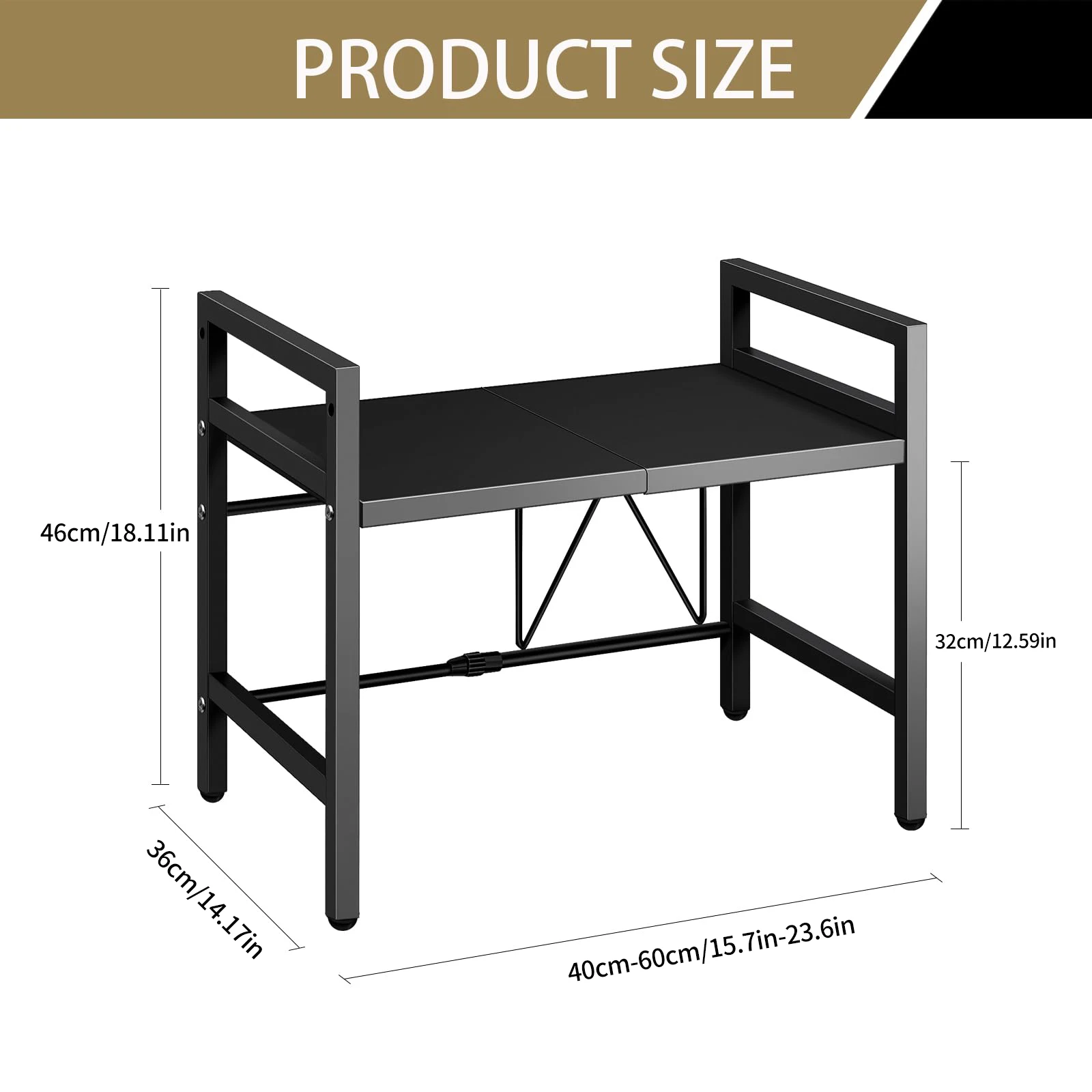Ausziehbares Küchenregal 42–64 cm – Bild 2