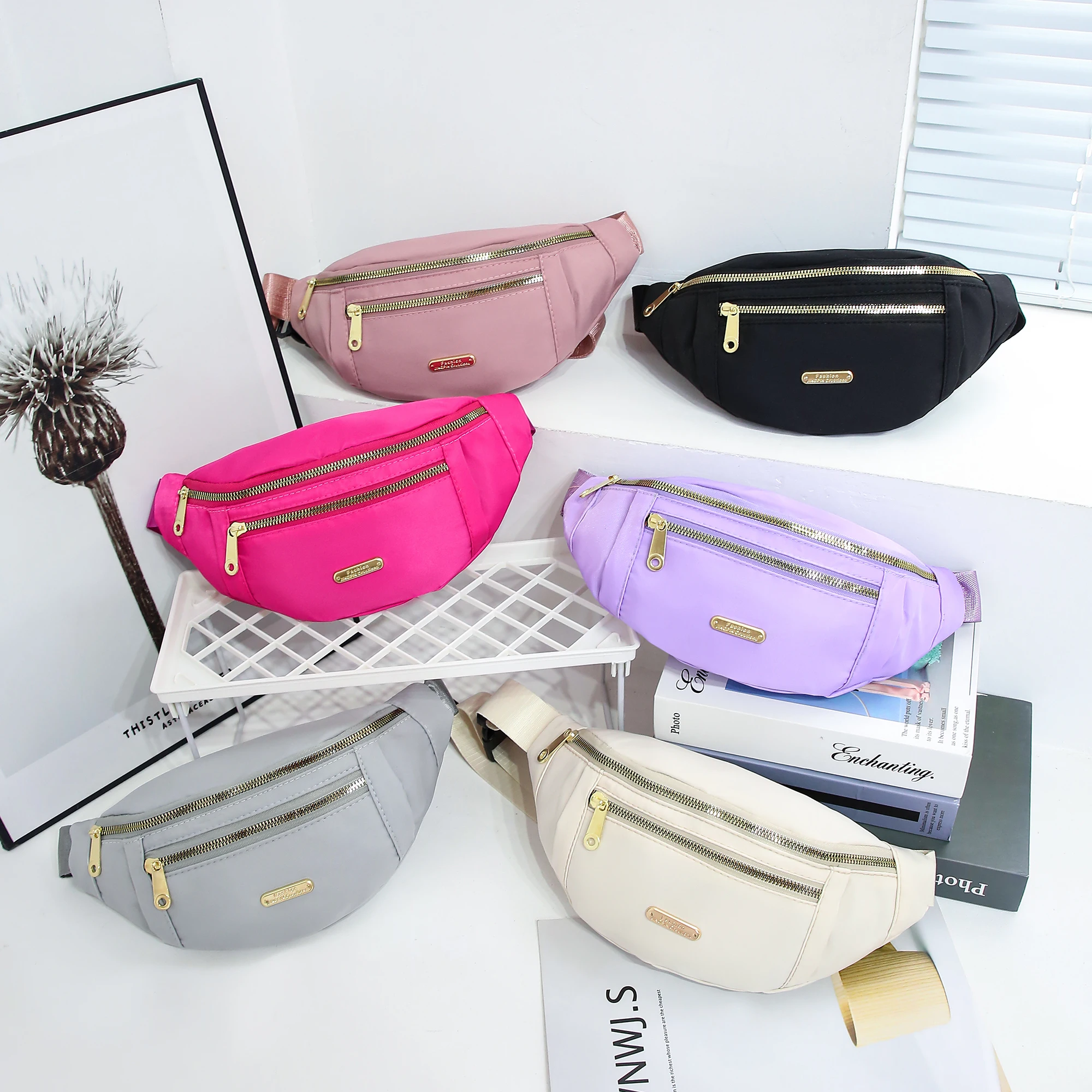 Damen-Sport-Bauchtasche mit mehreren Fächern – Bild 2