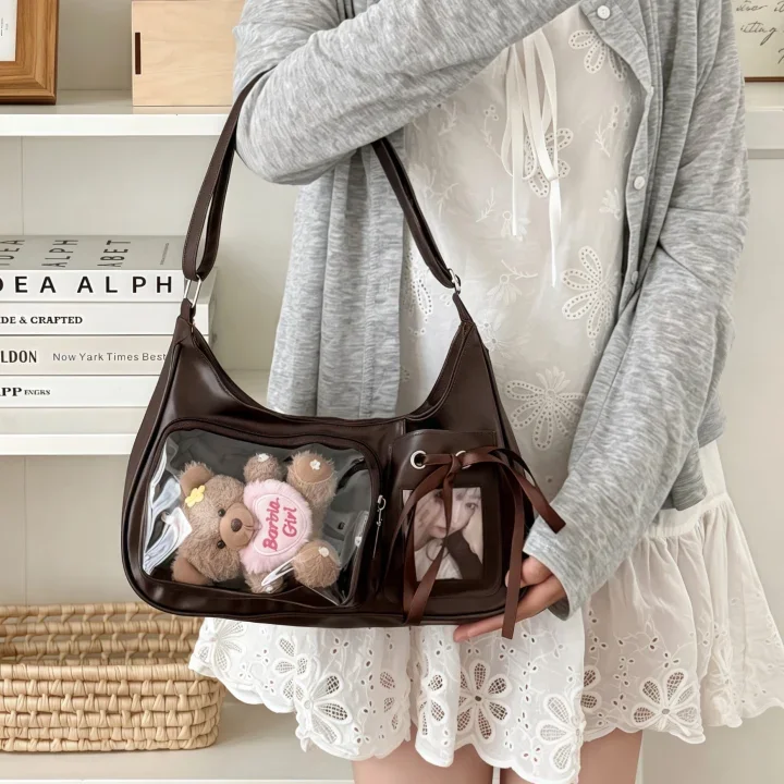 Transparente Schultertasche im Y2K-Stil – Bild 16
