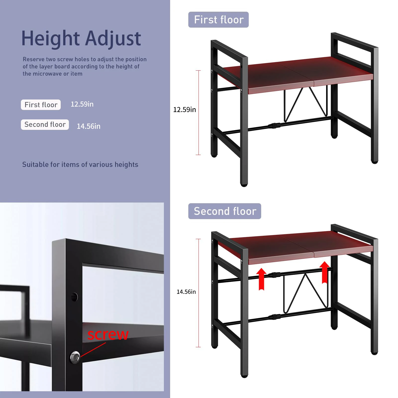 Ausziehbares Küchenregal 42–64 cm – Bild 3