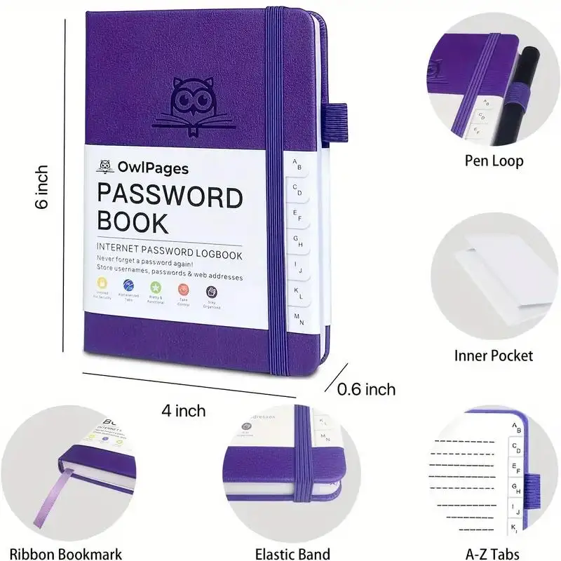 Passwortbuch mit A–Z-Register, Hardcover – Bild 5