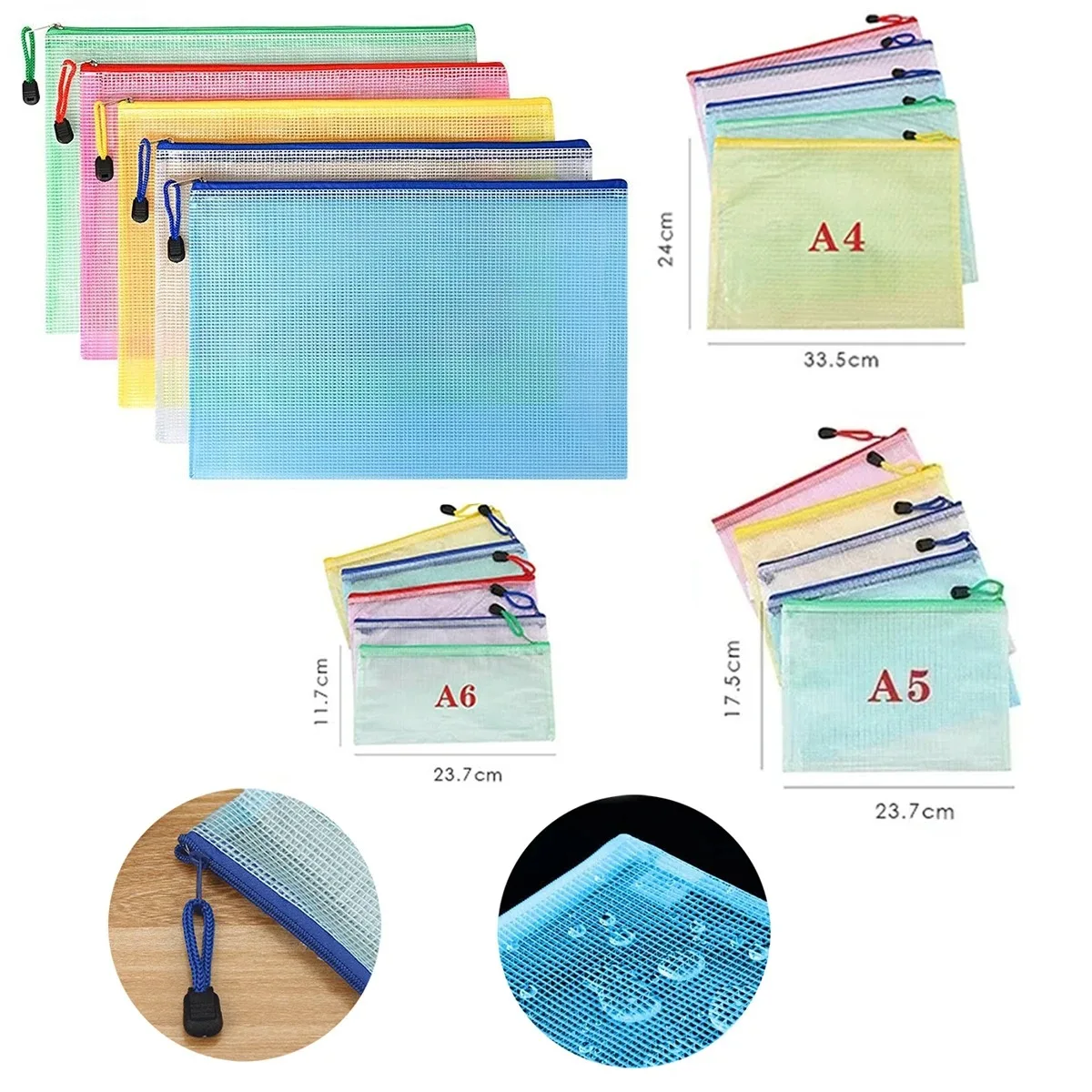 Dokumententaschen mit Reißverschluss A4/A5/A6 (5–100 Stück) – Bild 2