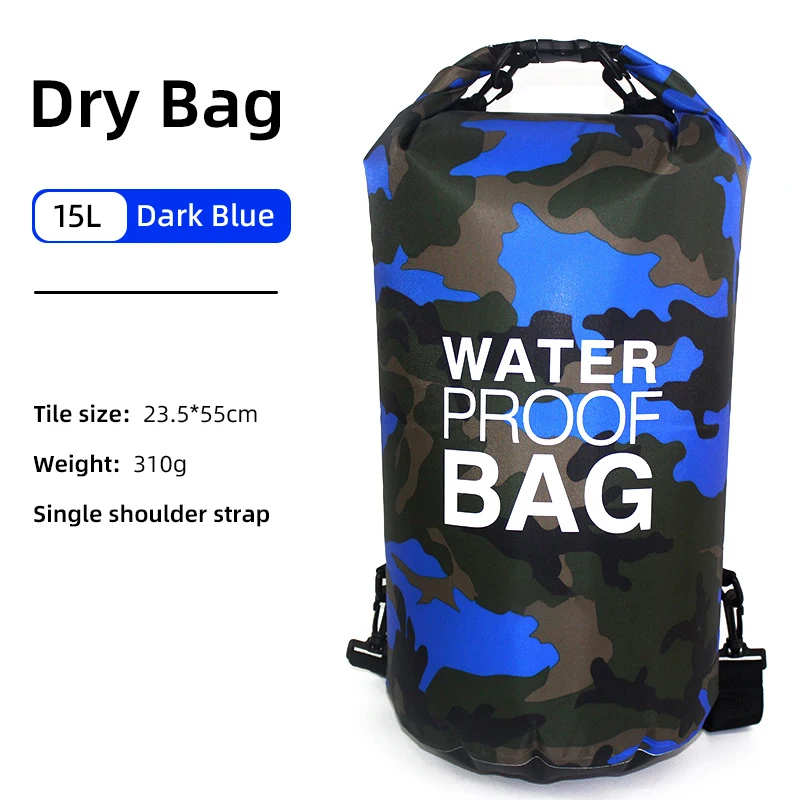Wasserdichter Packsack 15 oder 30 L mit Nassfach – Bild 12