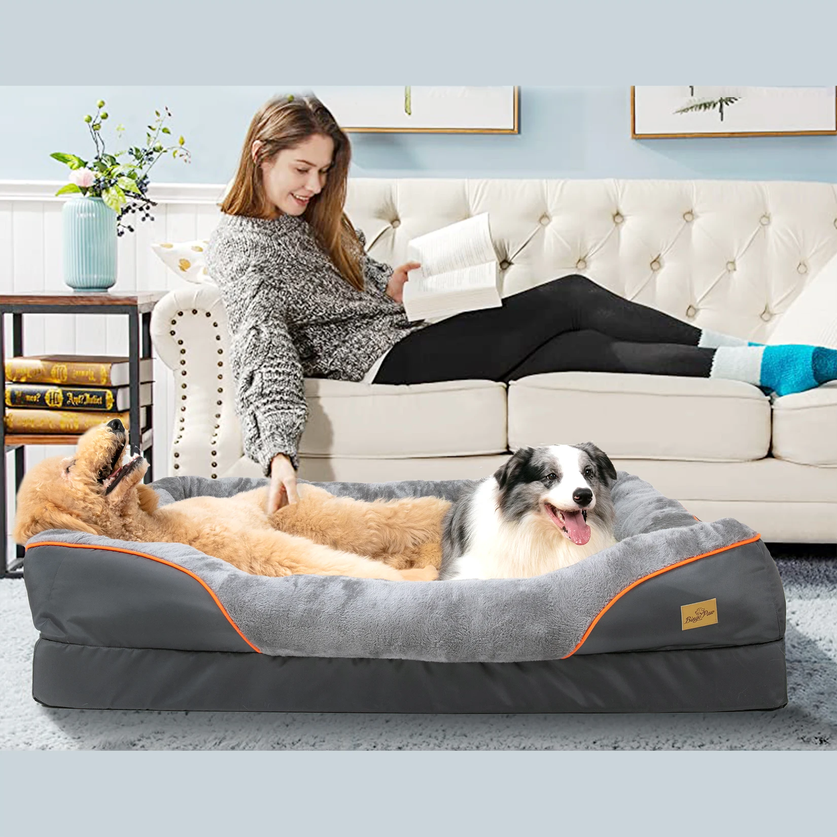 Großes Hundebett, weich und bequem – Bild 4