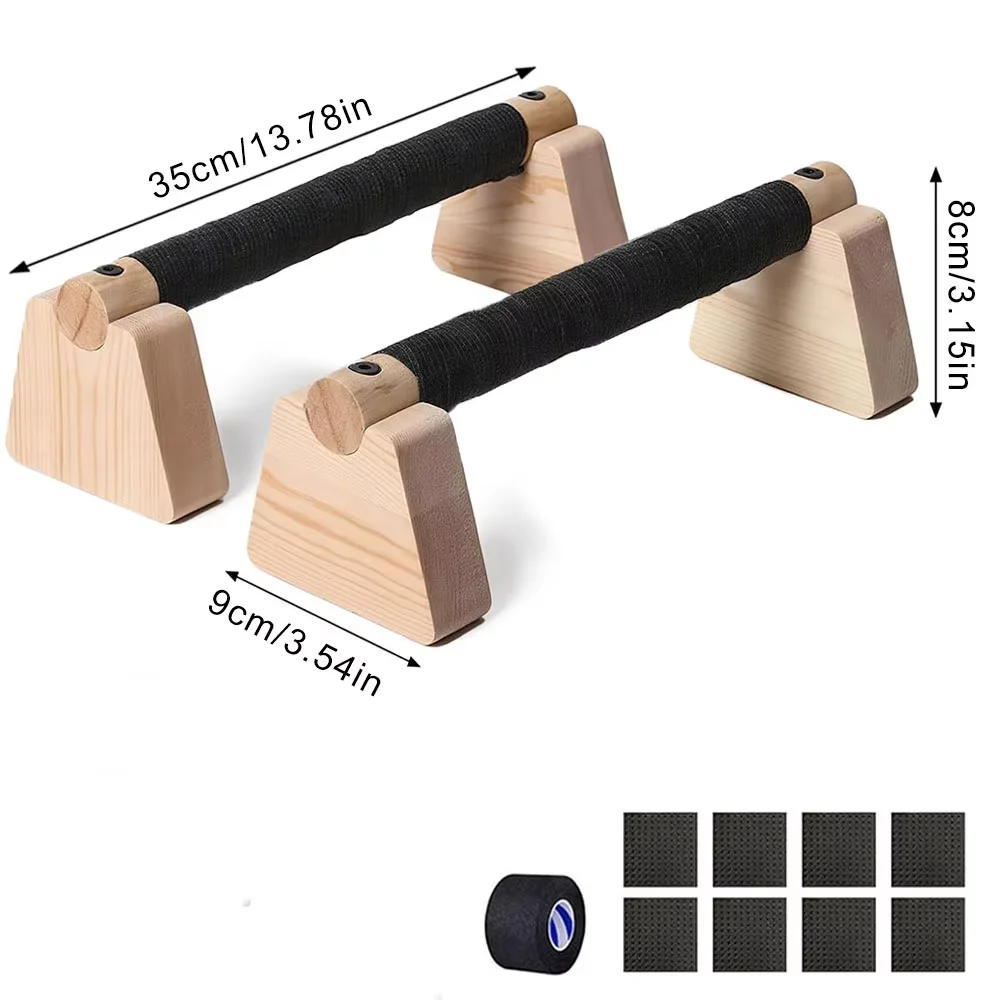 Liegestützgriffe aus Holz, 1 Paar – Bild 7