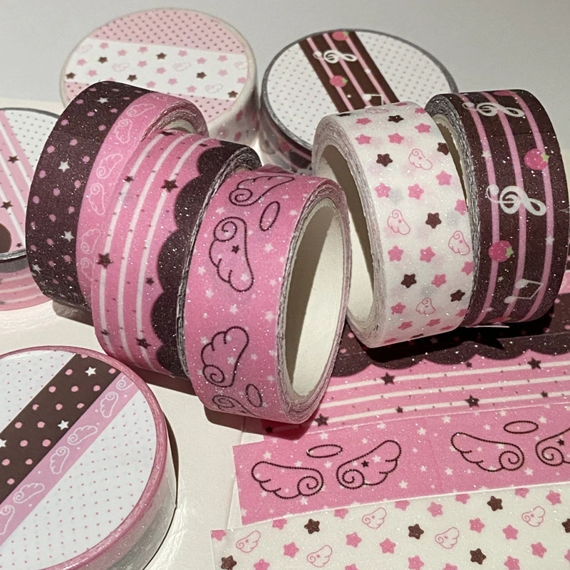 Glitzer-Washi-Tape Flügel & Herzen