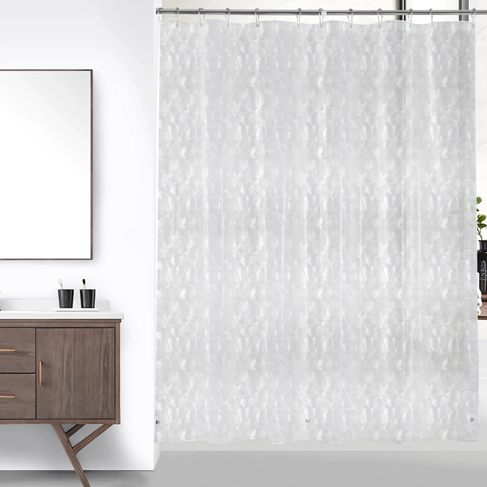 Duschvorhang aus PEVA, transparent und wasserdicht – Bild 13