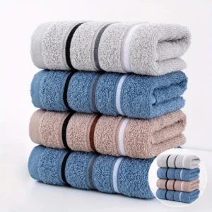 Plüsch-Handtuch-Set aus Baumwolle