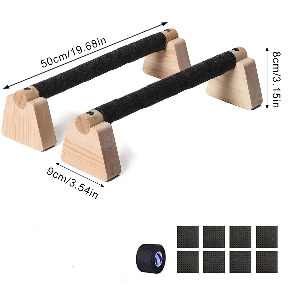 Liegestützgriffe aus Holz, 1 Paar – Bild 11