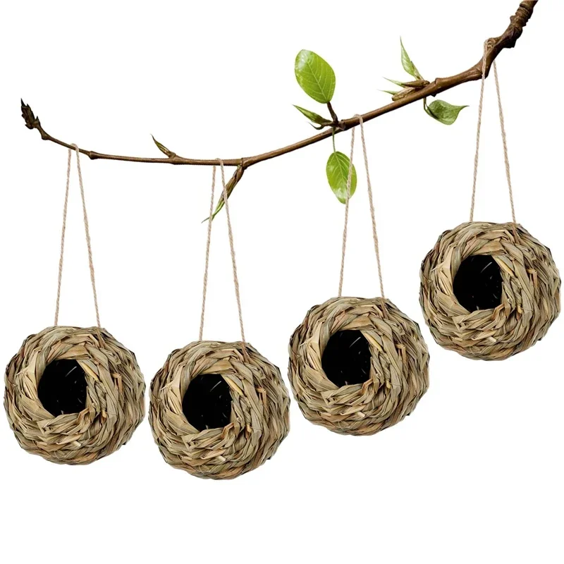 Vogelnest aus Gras zum Aufhängen – Bild 4