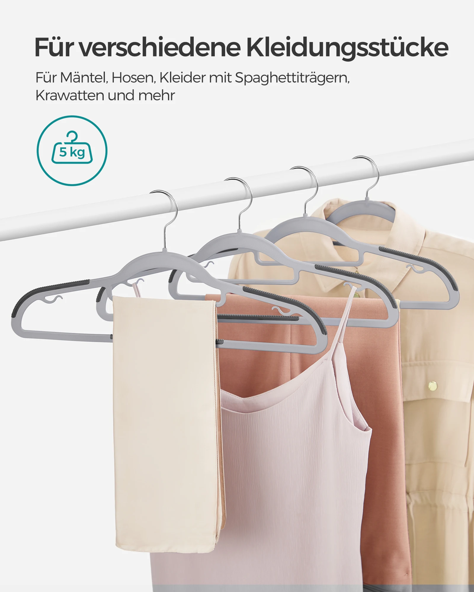 SONGMICS Kleiderbügel, 50er-Set, rutschfest und platzsparend – Bild 6