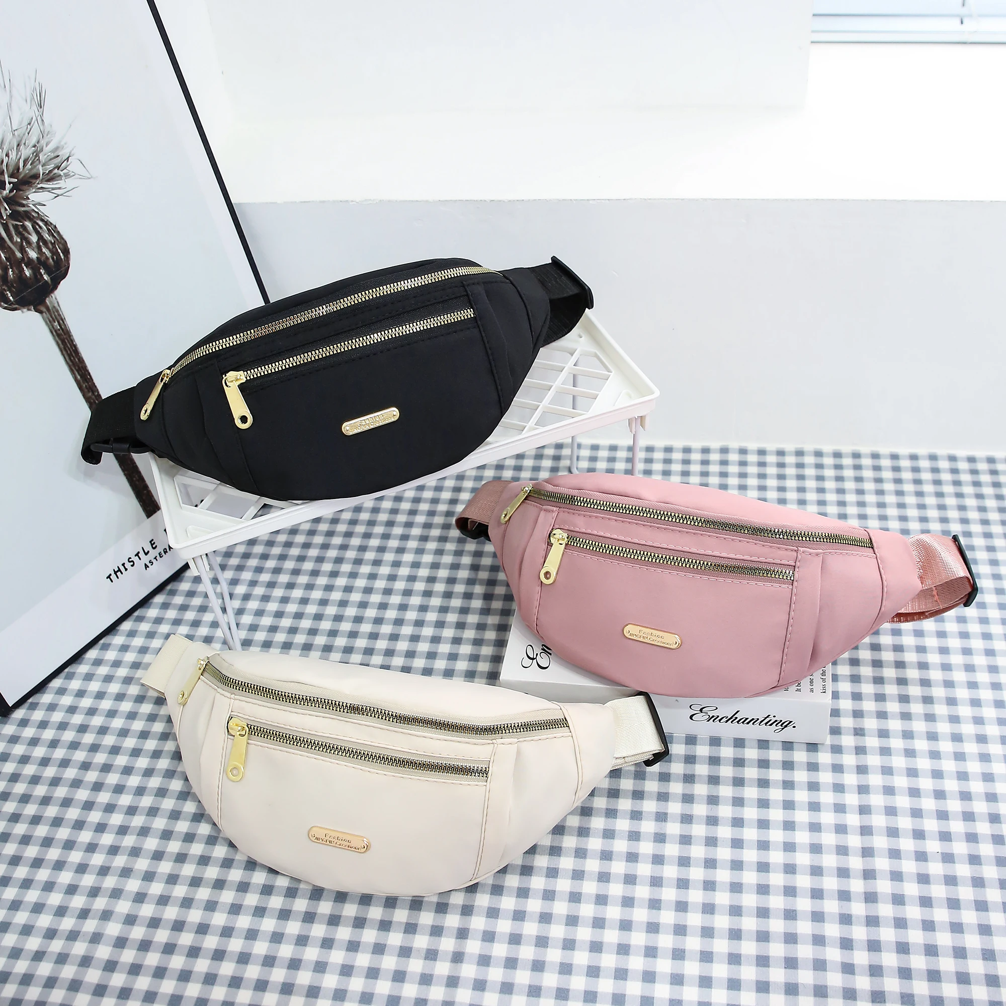 Damen-Sport-Bauchtasche mit mehreren Fächern – Bild 4