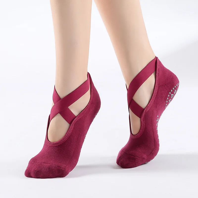 Damen-Yoga- und Pilates-Socken mit Noppen – Bild 3