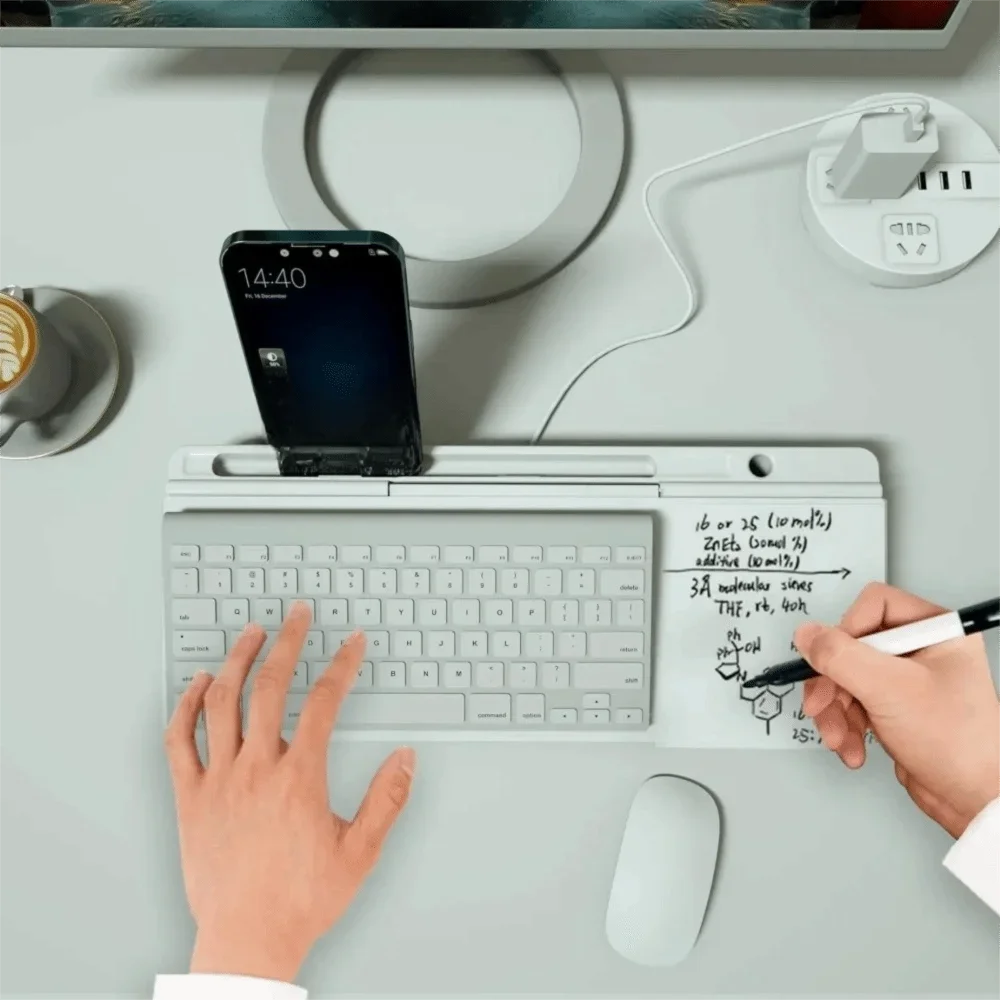 Schreibtisch-Whiteboard mit Ablage – Bild 7