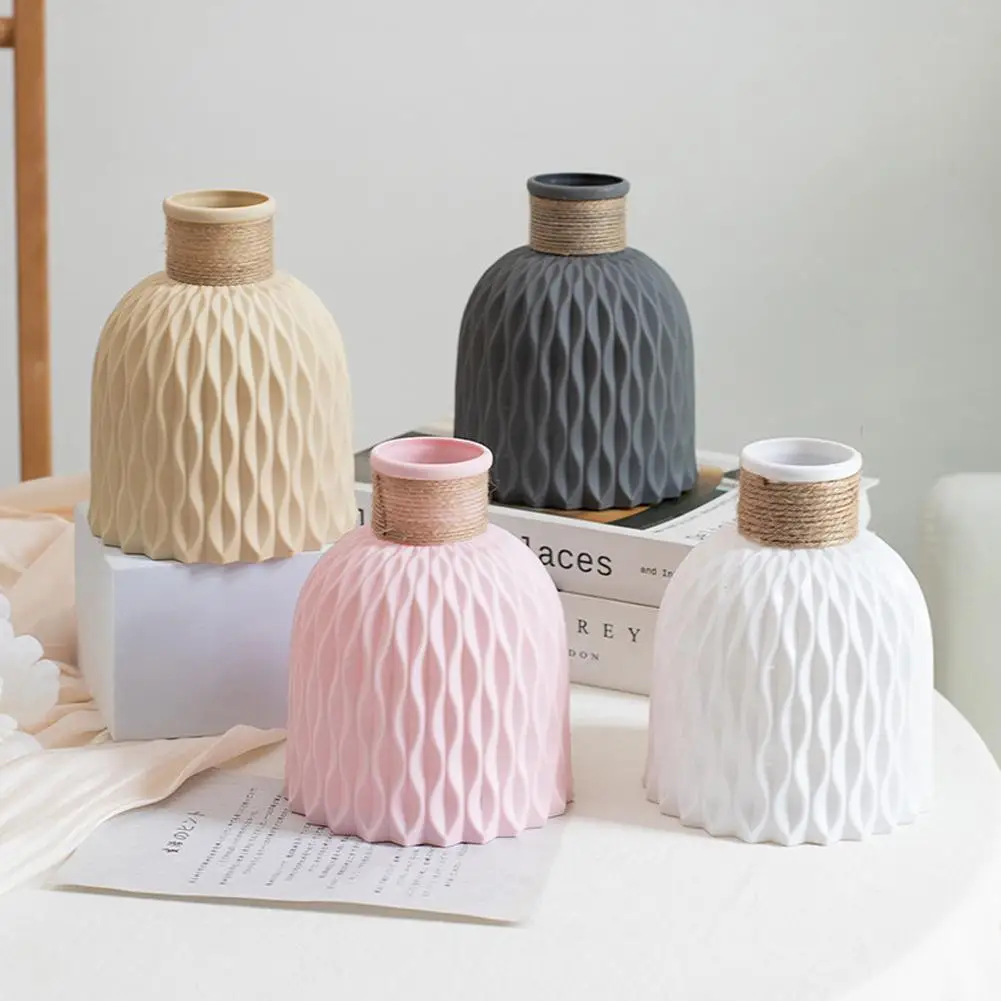 Deko-Vase mit Seil-Optik – Bild 2