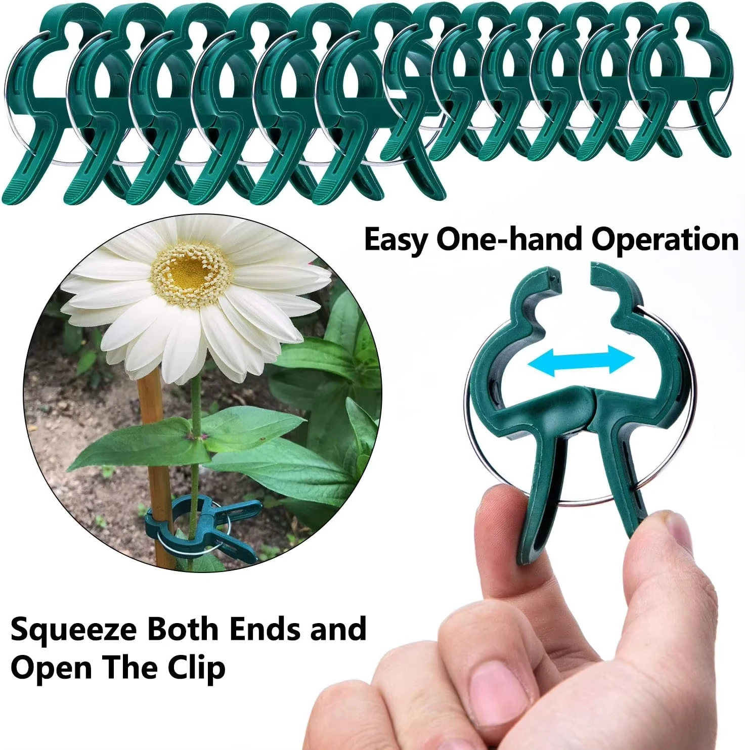 Pflanzenclips für den Garten, wiederverwendbar, 100 Stück – Bild 5