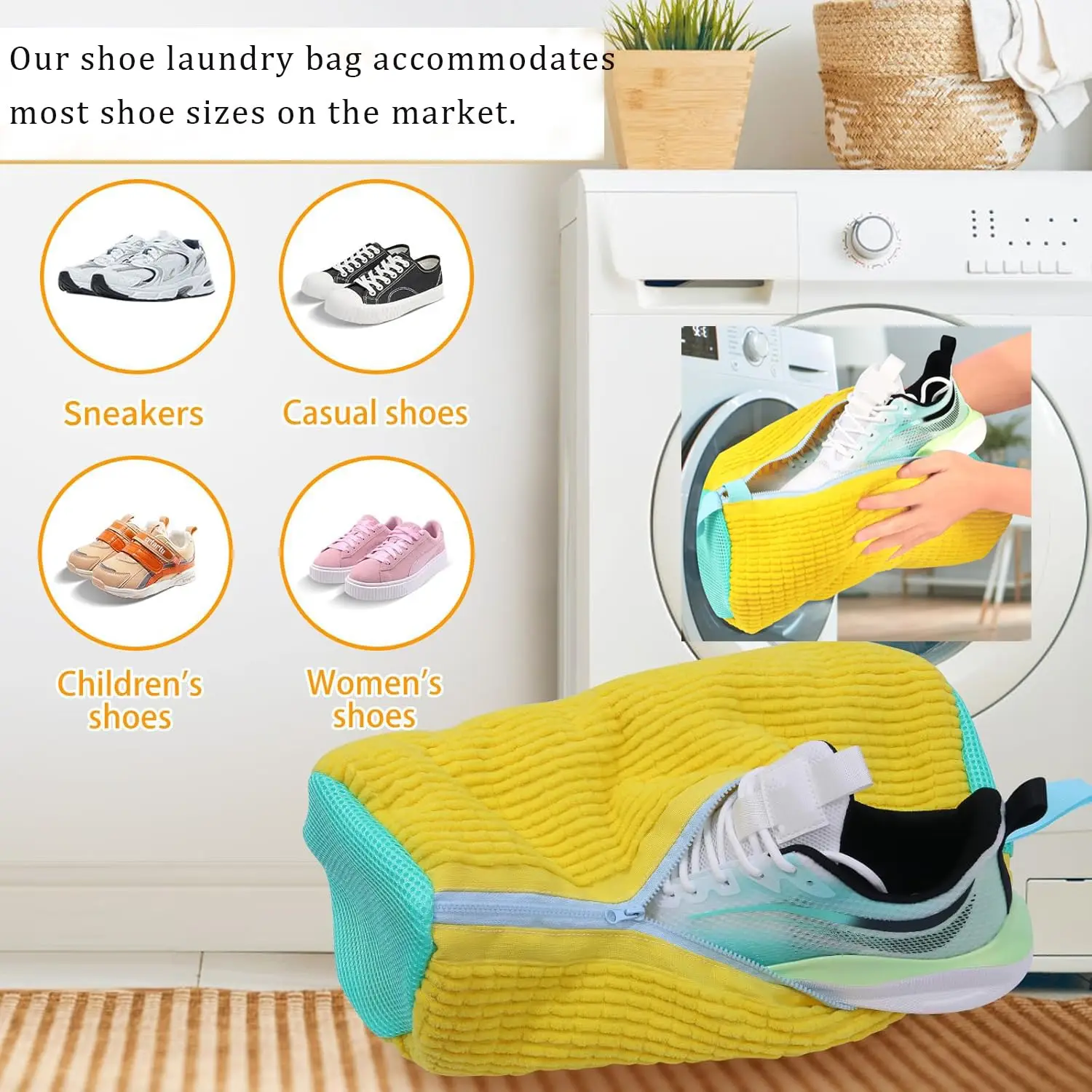 Schuhwaschbeutel für Waschmaschine und Trockner – Bild 4