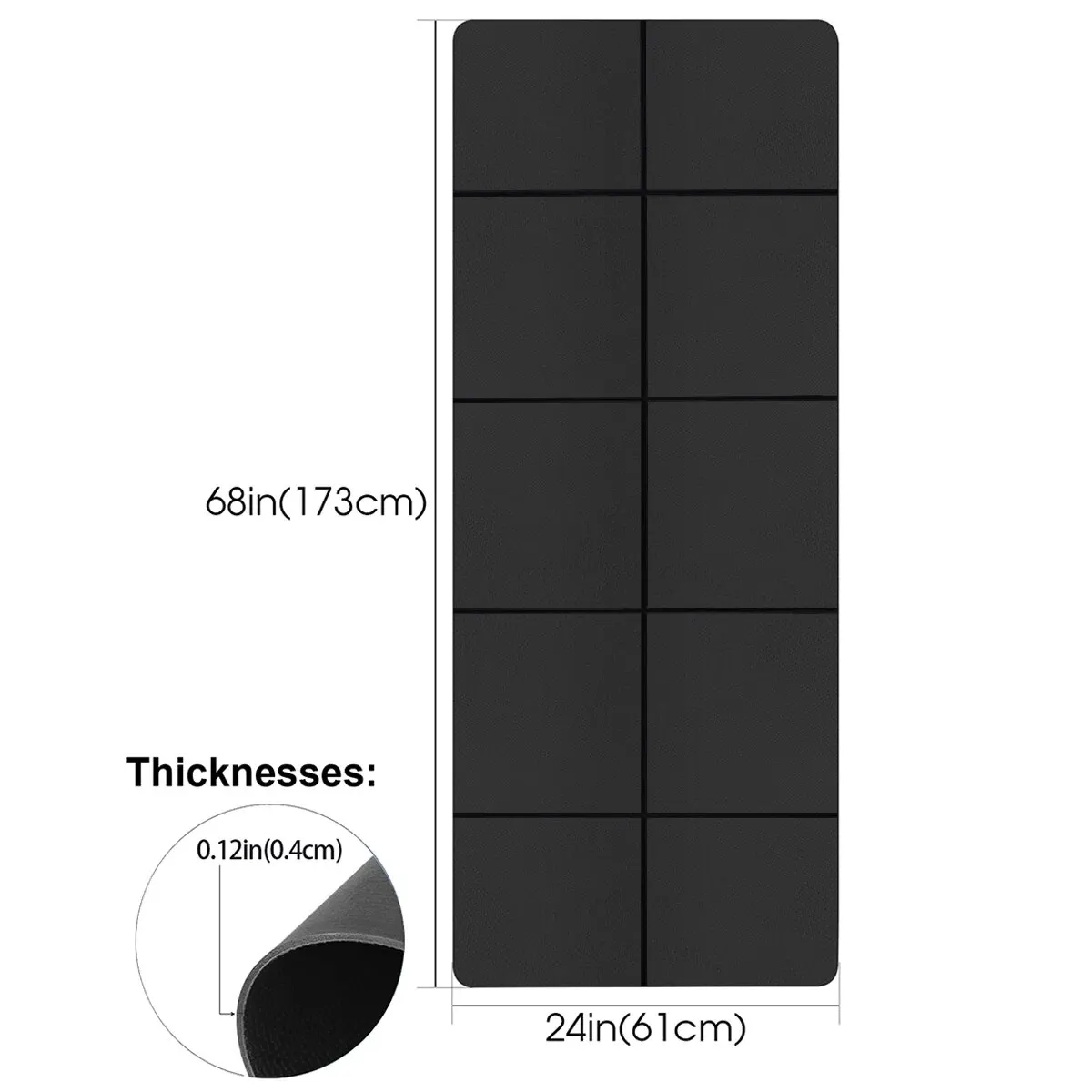 Yogamatte aus EVA-Schaum, 4 mm – Bild 2