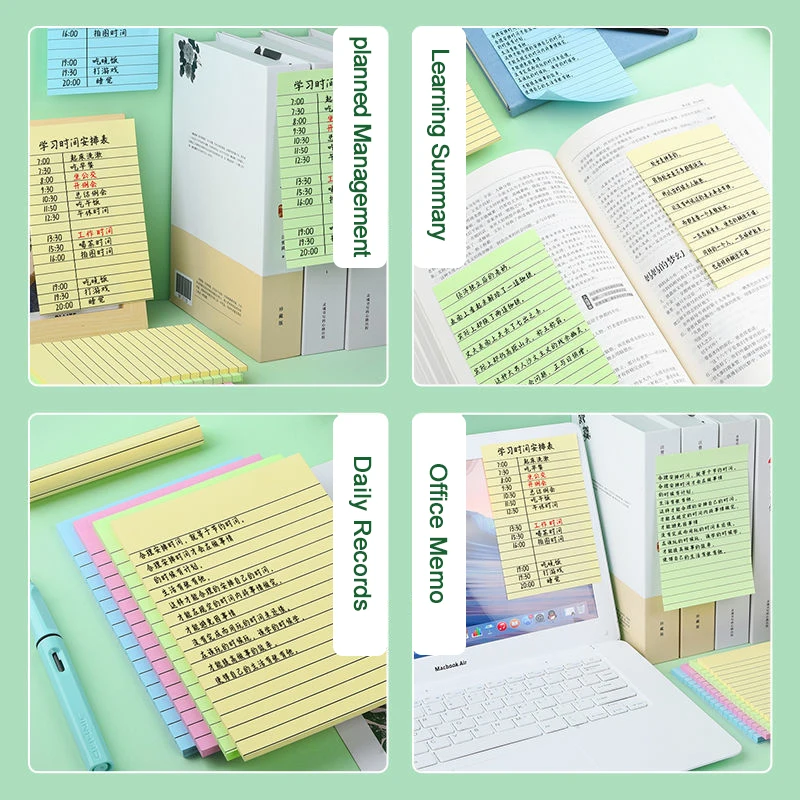 Haftnotizen liniert, 4 Farben, 200 Blatt – Bild 5