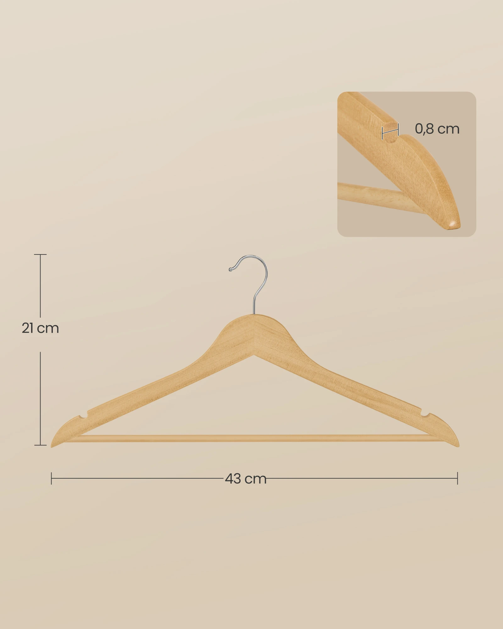 SONGMICS Holz-Kleiderbügel, 30er-Set – Bild 6