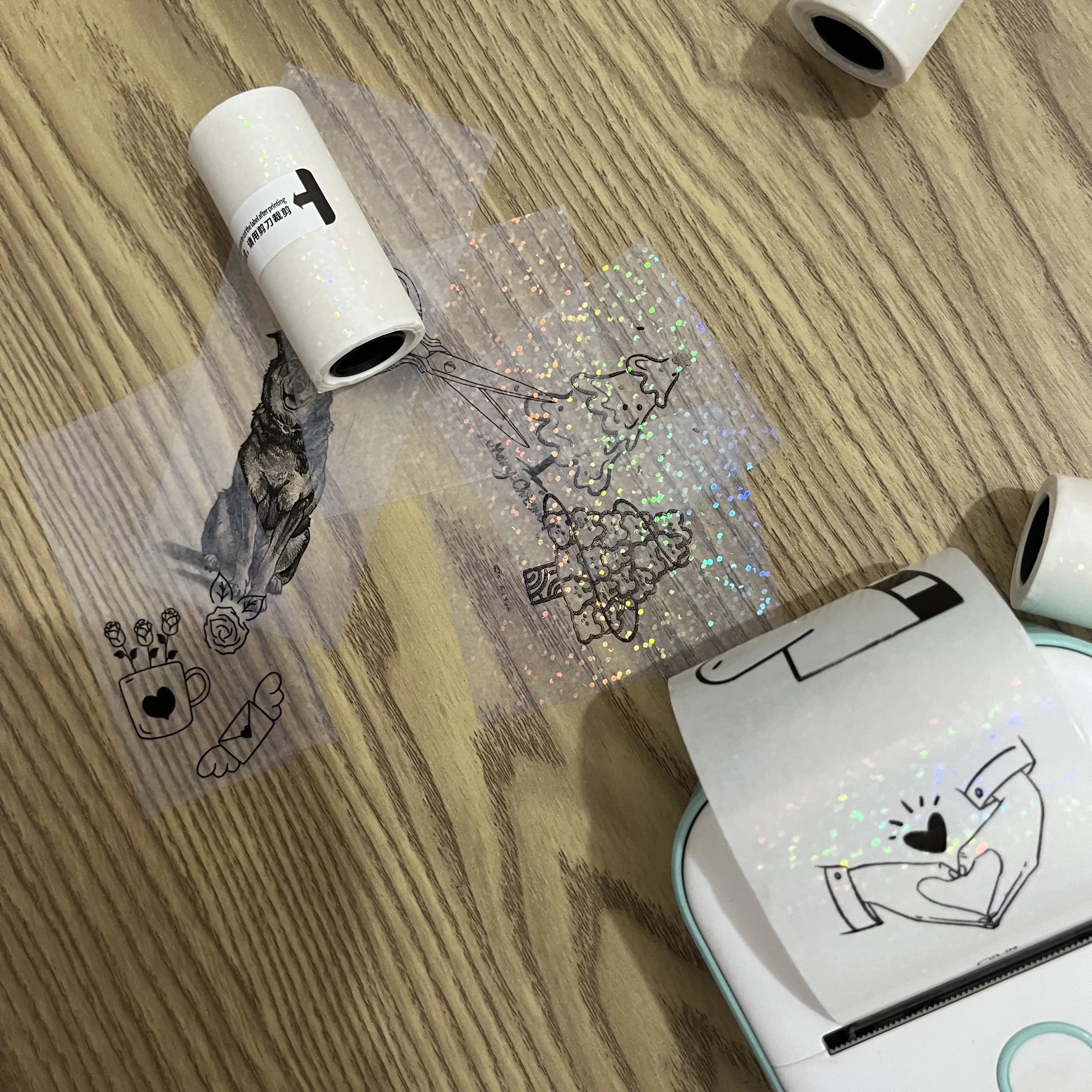 Transparente Holo-Punkt-Sticker zum Bekleben – Bild 5