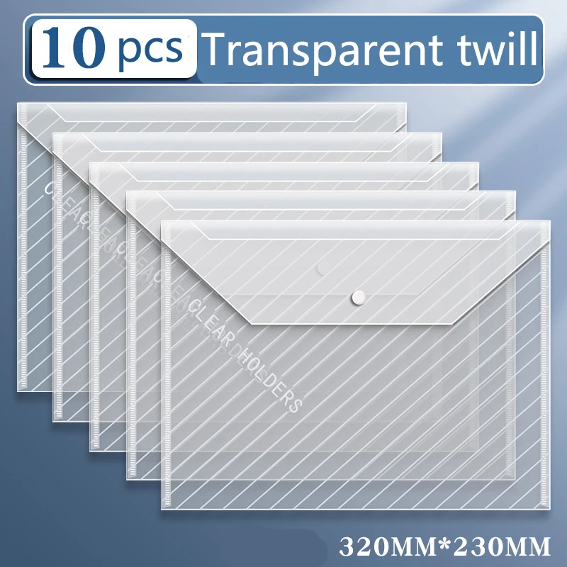 Dokumententaschen A4, transparent, 10 Stück – Bild 4