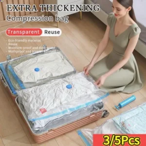 Vakuumbeutel für Kleidung und Bettwäsche, 3 oder 5 Stück
