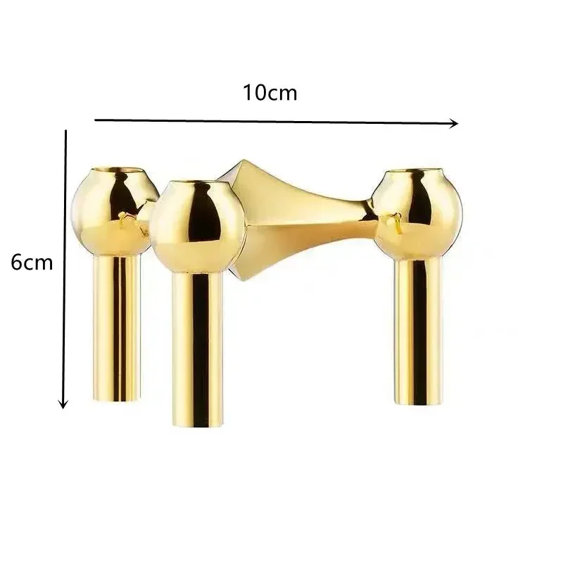 Kerzenhalter aus Metall im Molekül-Design – Bild 11