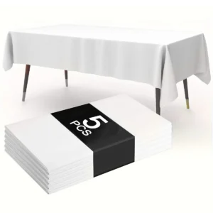 Weiße Tischdecke 183 x 137 cm (Einweg)