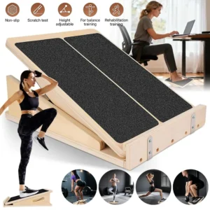 Wadenbrett und Balance-Board aus Holz, 2-in-1