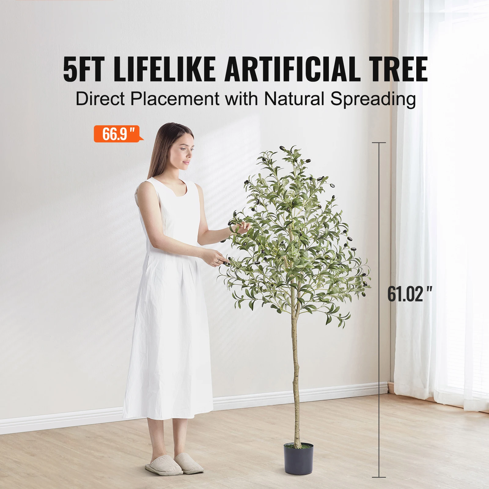 SucceBuy künstlicher Olivenbaum, 120 bis 180 cm hoch – Bild 2