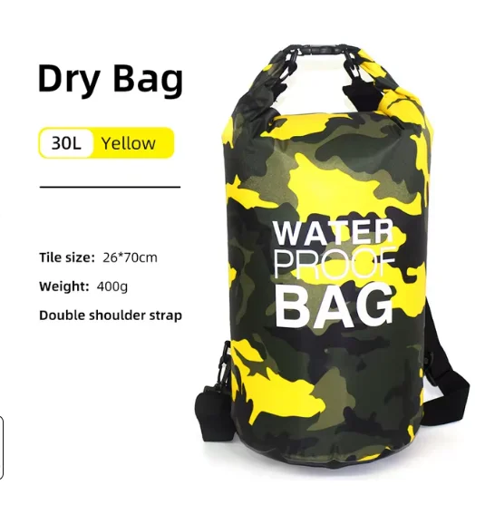 Wasserdichter Packsack 15 oder 30 L mit Nassfach – Bild 9