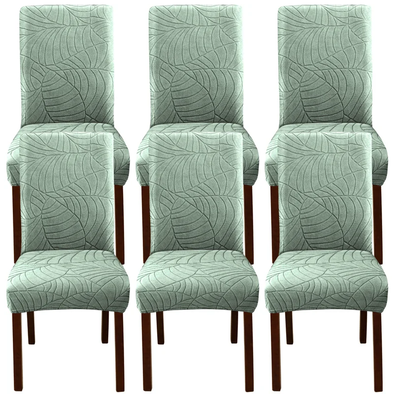 Stuhlhussen mit Blatt-Jacquard, dehnbar (1, 4 oder 6 Stück) – Bild 22