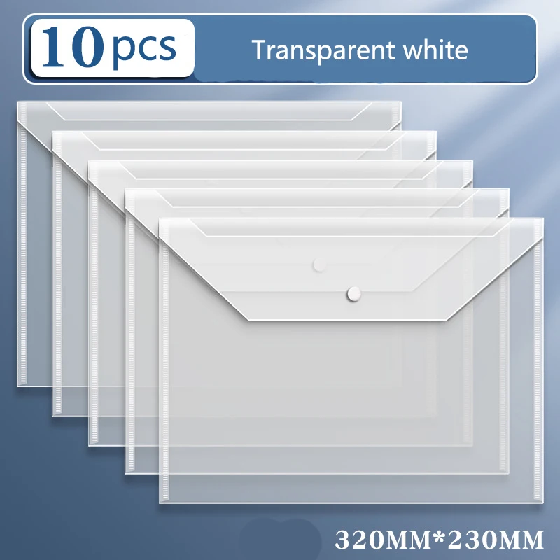 Dokumententaschen A4, transparent, 10 Stück – Bild 3