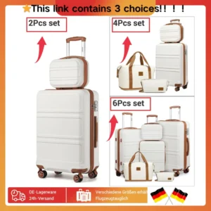 KONO Kofferset mit Beautycase (2, 4 oder 6 Teile)
