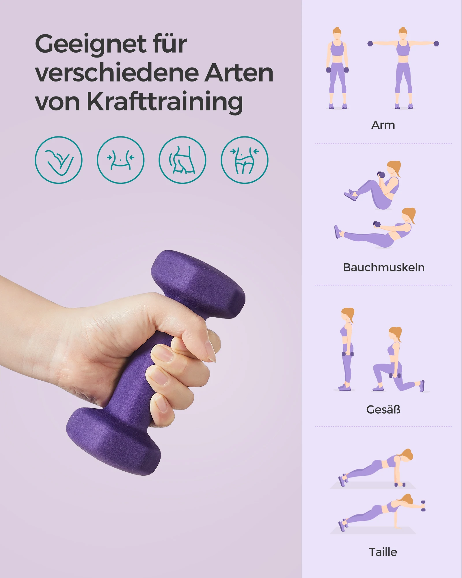 SONGMICS Kurzhanteln mit Neopren, 2er-Set – Bild 5