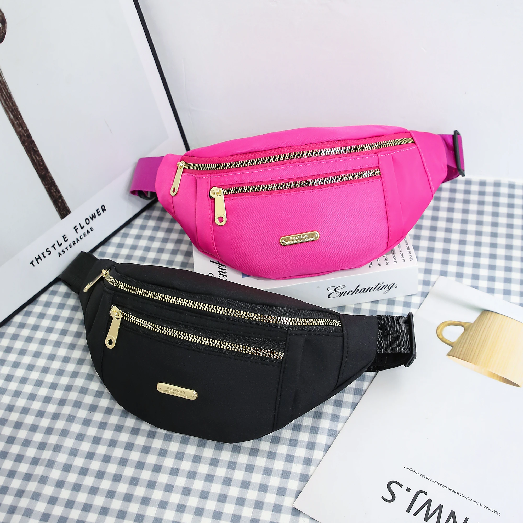 Damen-Sport-Bauchtasche mit mehreren Fächern – Bild 3