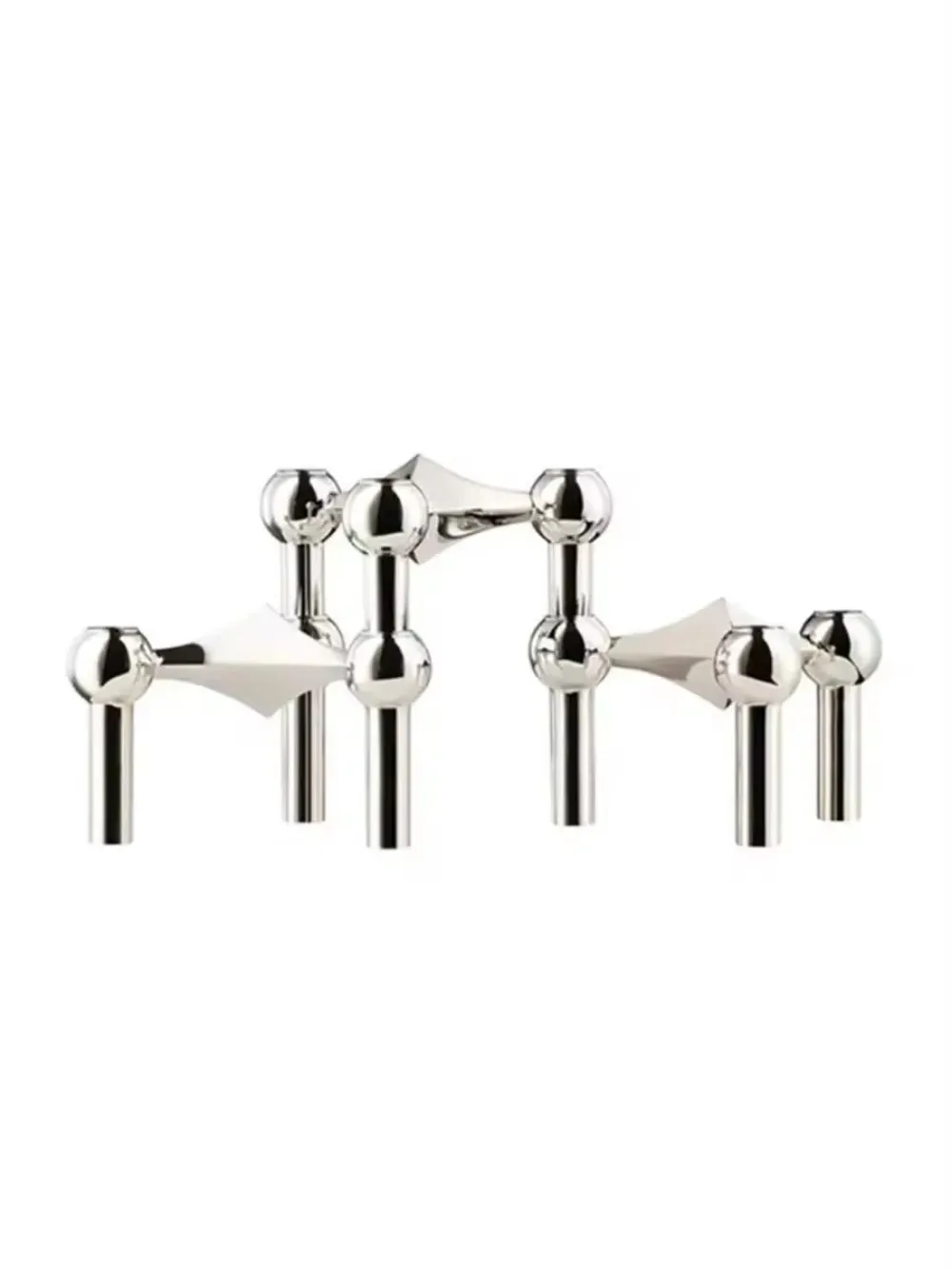 Kerzenhalter aus Metall im Molekül-Design – Bild 6