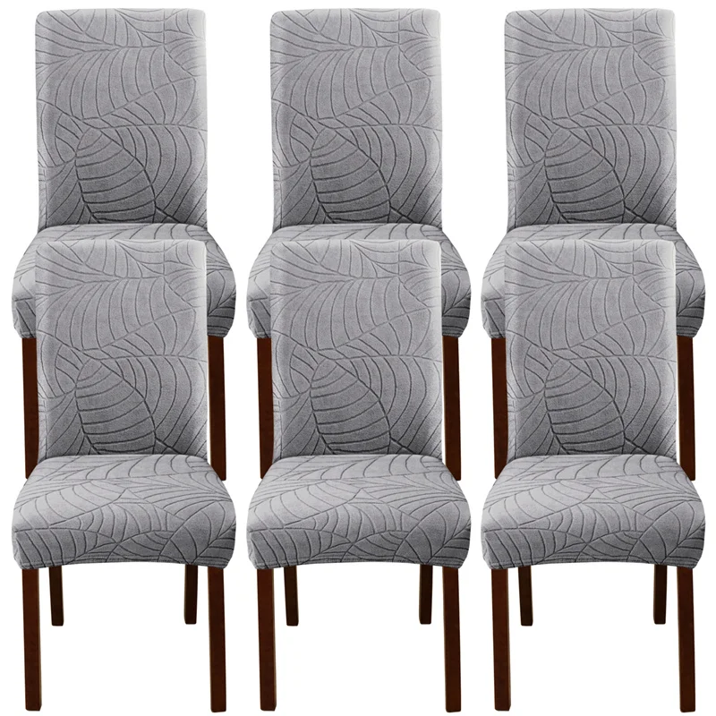 Stuhlhussen mit Blatt-Jacquard, dehnbar (1, 4 oder 6 Stück) – Bild 27