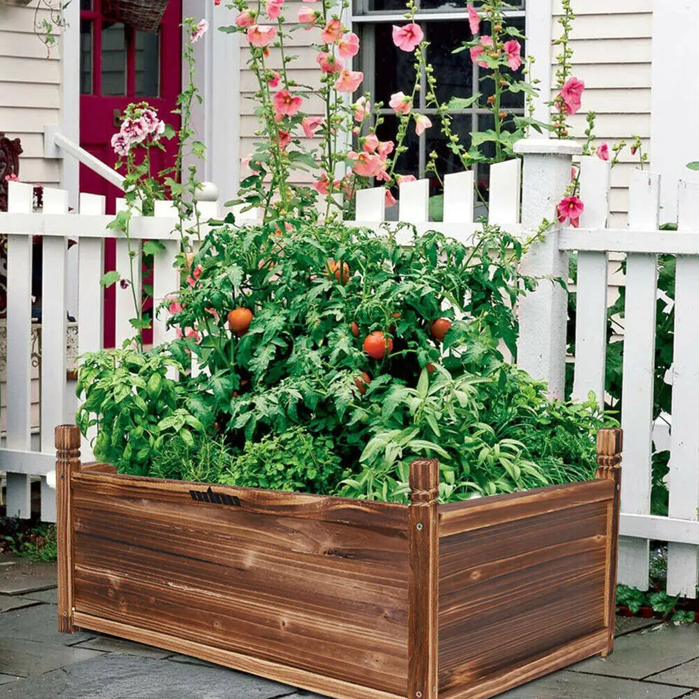 Hochbeet aus Holz für draußen